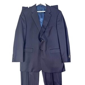 Austin Reed Suit Mens 44 Regular Pinstripe 2 Piece USA Made Banker Pants 36x29